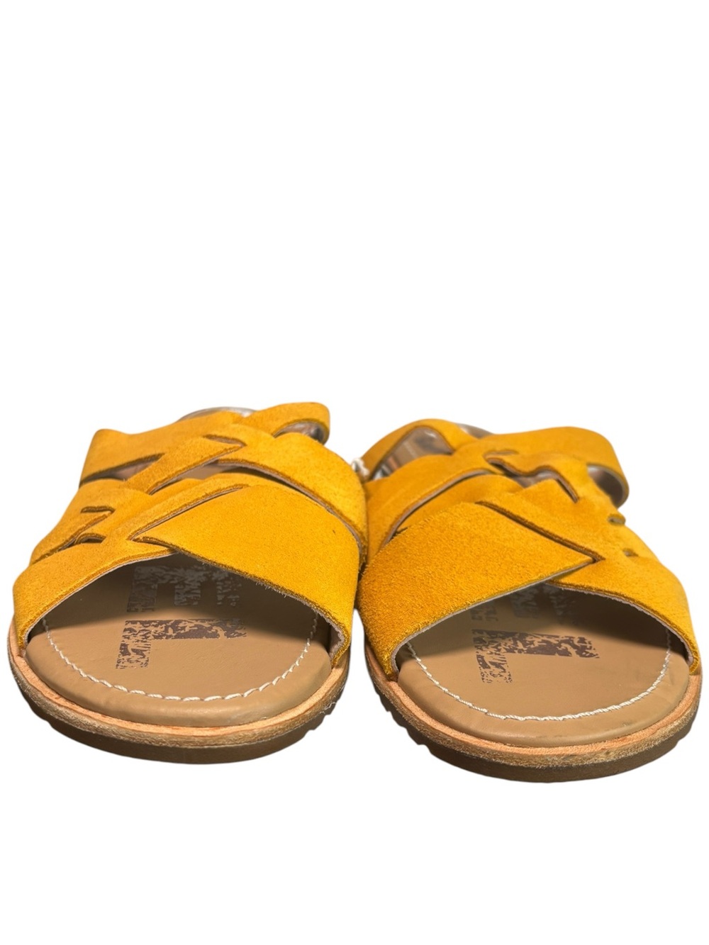 Sorel Ella Golden Yellow Suede Slide Sandals Size 7 NWT - Picture 11 of 15